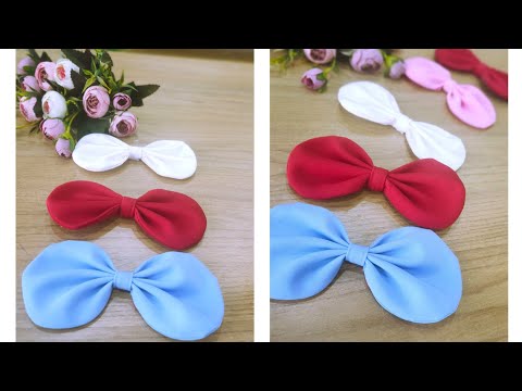Cách làm nơ Hình Tròn| How to Make Fabric Bows| DIY Hair Accessories| DIY Fabric Bow
