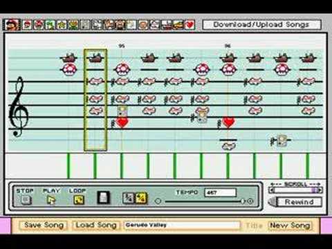 Zelda Gerudo Valley on Mario Paint Composer