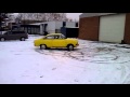 Daf 55 coupe in de sneeuw