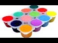 Learn Colors With Yogurt Surprise Toys Kinetic Sand Vs Silly Putty Vs Slime Clay Vs Play Doh