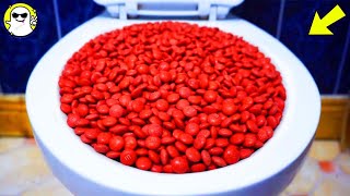 Will It Flush? - Coca Cola, Fanta, Sprite, 7Up, Red Candy, Chocolate Candy, M&Ms, Candy