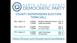 Supervisor Candidate Town Halls #5 and 6: Justin Cummings, Jimmy Dutra