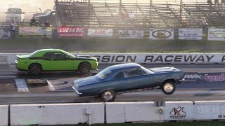 Old vs New Muscle Cars Drag Racing - Hellcat,Demon,Shelby,ZL1,Dodge Charger