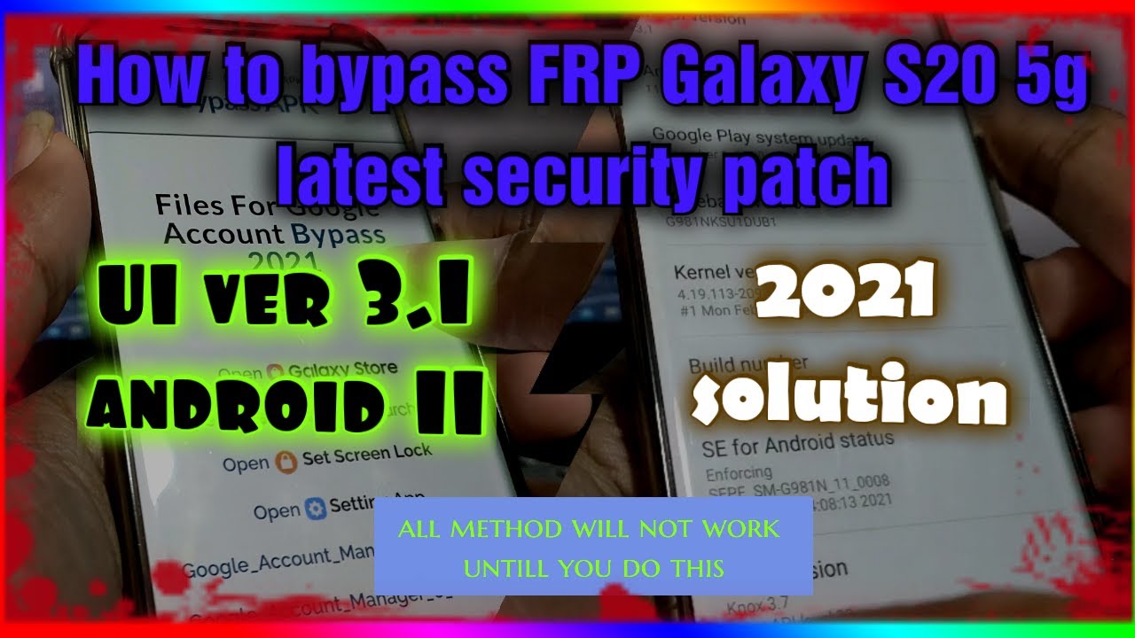 Galaxy S20 5g frp bypass 2021 (SM-G981N) Galaxy S20 5g frp bypass 2021 (SM-G981N)