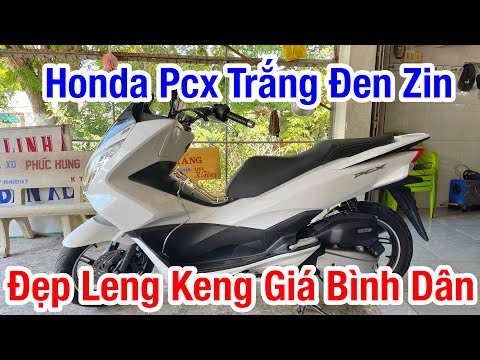 Bán Xe Honda PCX Trắng Đen Zin Đẹp Leng Keng Giá Bình Dân - Xe Cũ Tiền Giang