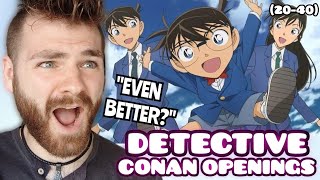 First Time Reacting To Detective Conan Openings 20-40 New Anime Fan Reaction
