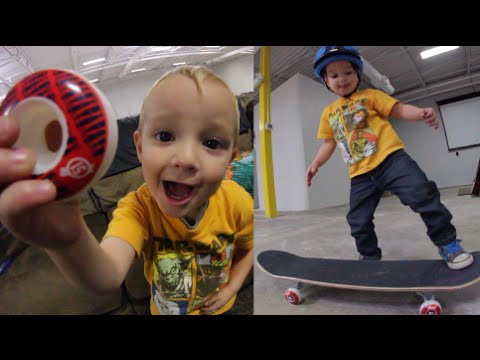 Two Year Old Skateboard Setup! - Ryden Schrock