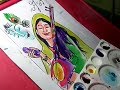 How to Draw Lord Krishna Meera bai Color Drawing