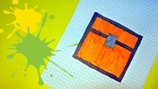 Рисуем по клеточкам- СУНДУК из minecraft!