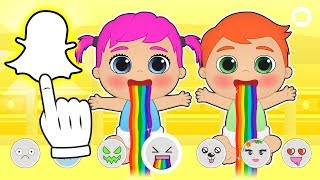 BABY ALEX AND LILY 👻 Taking Pictures with Snapchat | Educational Cartoons BABY ALEX AND LILY 👻 Taking Pictures with Snapchat | Educational Cartoons