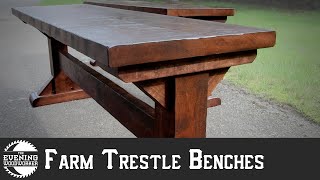 Farmhouse Bench with Mortise & Tenon Joinery