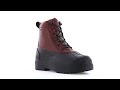 Iron Age Compound Women's 8" Black & Brown Rubber Vamp/Leather Shaft Waterproof Work Boot - IA9650