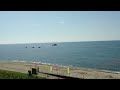 【フルHD】新潟県村上市瀬波温泉の海岸風景☆日本海は最高！