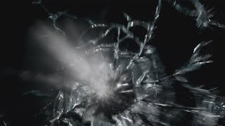 Action stock footage with a black screen (45) - broken glass