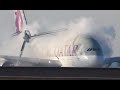 De-icing the A380 Qatar Airways at Paris CDG airport