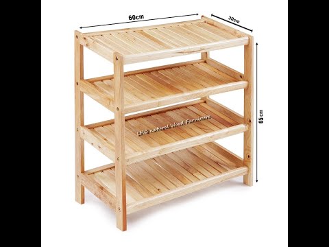 Kệ để giày dép 4 tầng gỗ tự nhiên chất lượng, giá rẻ nhất 2019