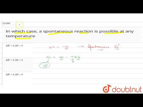 In which case, a spontaneous reaction is possible at any temperature
