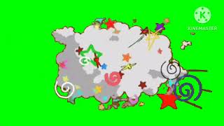 Cartoon Fight Cloud Green Screen