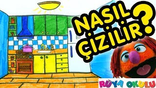 Mutfak Nasıl Çizilir? - Buzdolabı - Çocuklar İçin Resim Çizme - RÜYA OKULU