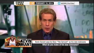 Espn First Take Kevin Durant Likes The Servant As His New Nickname