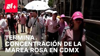 Termina Concentración De La Marea Rosa En El Zocala De La Cdmx - N+