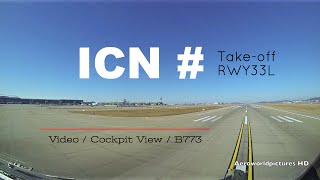 Take-off at SEOUL - Incheon Intl airport (ICN/RKSI) - South Korea (Cockpit View)