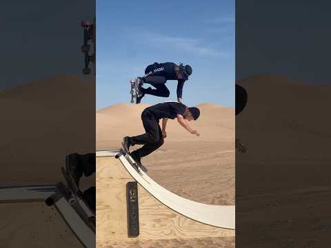 The Dern brothers skate a mini ramp we built in the desert! 🤘🏽🛹