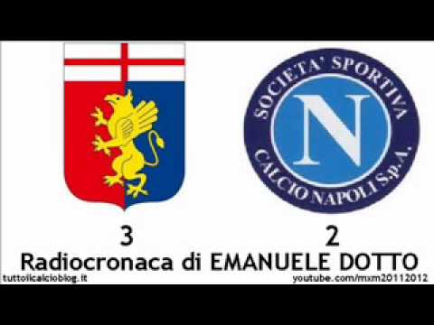 GENOA-NAPOLI 3-2 - Radiocronaca di Emanuele Dotto (29/1/2012) da Radiouno RAI