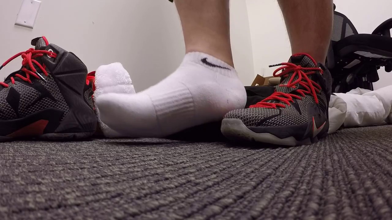 Cock balls under sneakers very