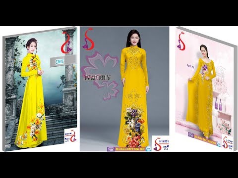ÁO DÀI VÀNG ĐẸP SANG TRỌNG KIÊU KỲ l Vải Áo Dài S