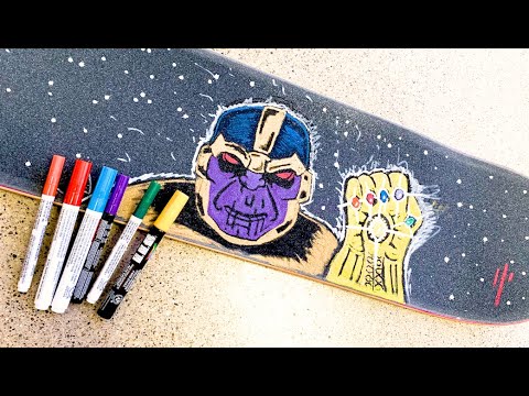 THANOS Skateboard Griptape Art Time Lapse! / Avengers ENDGAME