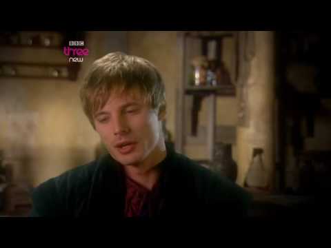 Bradley James as Arthur Pendragon Angel Coulby as Guinevere The part 