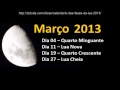 Fases da LUA 2013-Calendário lunar