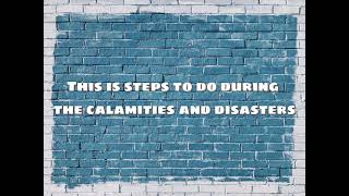 Calamaties And Disasters Performance Task