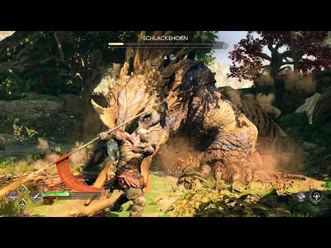 God of War Ragnarök | Slag Horn - Bossfight (GMNM Difficulty)