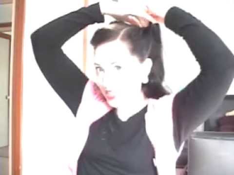 30 Second Faux Victory Rolls 555 You want a super quick vintage hair look 