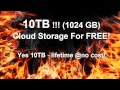 GET 10TB !!! (1024 GB) Cloud Storage For FREE! - LTO!