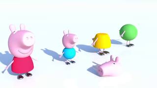 Wrong Heads For Kids - Peppa Pig Family 3D Animation 2019
