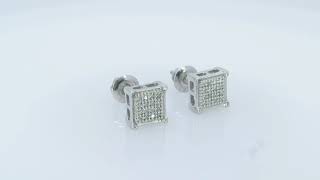 Dazzlingrock Collection 0.06 Carat Ctw White Diamond V Prong Square Mens Hip Hop Iced Stud Reviews