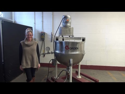 Groen 80 GAL 304 Stainless Steel Half Jacketed Kettle Demonstration