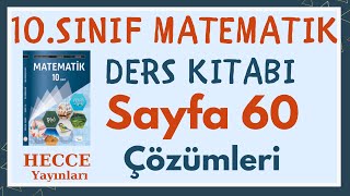 10.Sınıf Matematik Kitabı Sayfa 60 Çözümleri-Cevapları - Hecce Yayınları