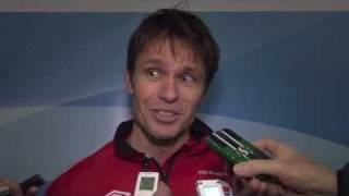 2011 Ford World Men's Curling Championship - Draw 1 Media Scrum