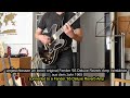 Demo Sheraton II Epiphone guitar Gitarre connected to Fender Deluxe reverb amp 1965 + Mustang II