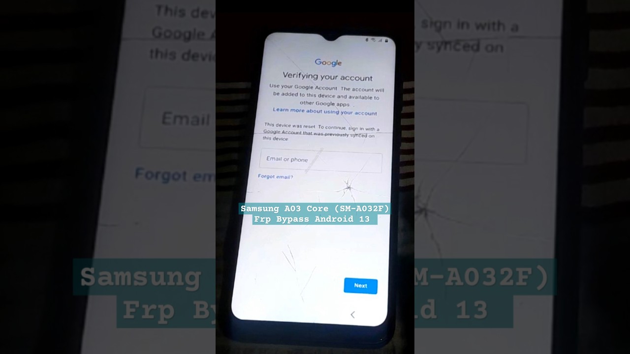 Samsung A03 Core (SM-A032F) Frp Bypass Android 13 | Samsung A03 Core (SM-A032F) Frp Bypass Android 13 |