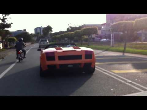 Orange Lamborghini Gallardo Spyder in Port Dickson Malaysia 