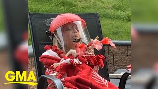 4-Year-Old Shares Sweet Encounter With Hummingbird While Wearing Feeder Suit L Gma