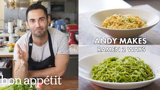 Andy Makes Ramen Two Ways | From the Test Kitchen | Bon Appétit Andy Makes Ramen Two Ways | From the Test Kitchen | Bon Appétit