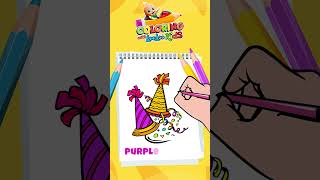 🖍️Diy Coloring With Looloo Kids - Ep.3 - Happy New Year | Learn How To Color #Shorts #Learntocolor