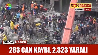 7.4'lük depremde 283 can kaybı, 2.323 yaralı