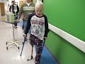 Truman walks - Truman walking on his prosthetic leg Video #2 from 12-30-2009